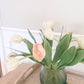 Pale Pink Real Touch Tulips Set of 2 Stems