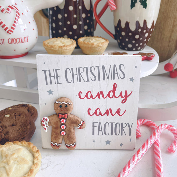 Candy Cane Easel Plaque