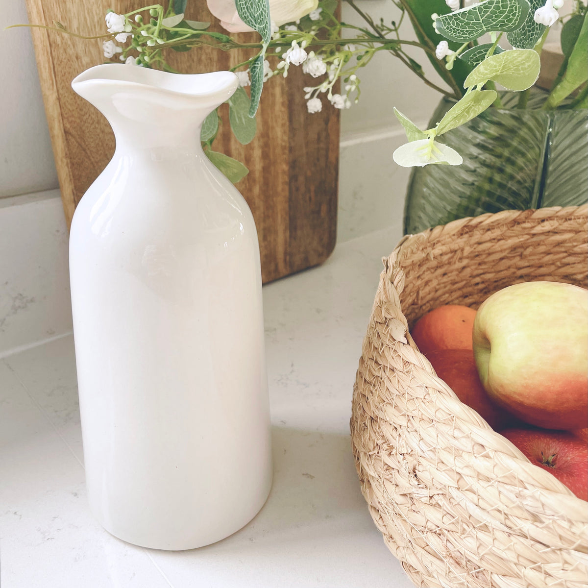 White Fluted Vase – Whitefield Interiors