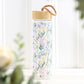 Floral Glass Water Bottle