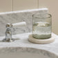 Hammered Glass Tea Light Holder with Marble Base