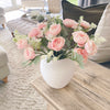 Pale Pink Rose and Gypsophila Faux Stem