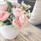 Pale Pink Rose and Gypsophila Faux Stem
