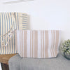 Beige Stripe Fabric Wash Bag