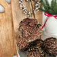 Pinecone Leaves Glitter Bauble
