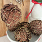 Pinecone Leaves Glitter Bauble