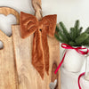 Caramel Velvet Bow