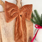 Caramel Velvet Bow