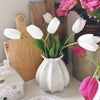 White Faux Tulip Stem