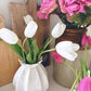 White Faux Tulip Stem