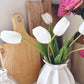 White Faux Tulip Stem