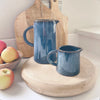Glazed Blue Two Tone Jug Large
