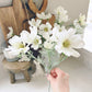 White Faux Cosmos Spray