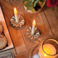 Frill Taupe Candle Holder