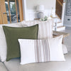 Long Beige Stitched Cushion