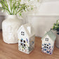 White Floral Tea light House