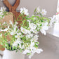 Faux White Blossom Spray