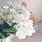 Faux White Hydrangea Stem