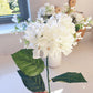 Faux White Hydrangea Stem