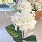 Faux White Hydrangea Stem