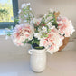 Faux Pastel Pink Hydrangea Stem