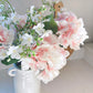 Faux Pastel Pink Hydrangea Stem