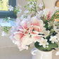 Faux Pastel Pink Hydrangea Stem