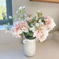 Faux Pastel Pink Hydrangea Stem