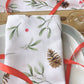 Handmade in the UK Pair of Mistletoe Napkins