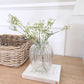 Glass Ribbed Vase