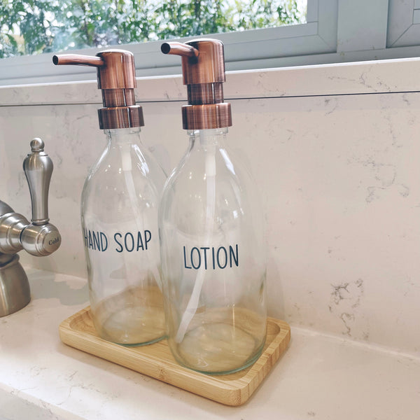 Glass Hand Soap Pump Bottle