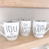 Quote Heart Mugs