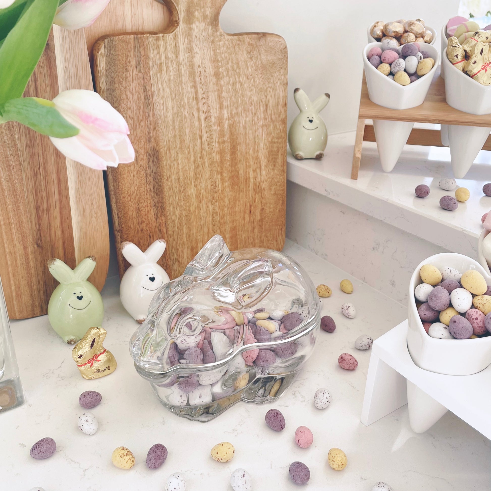 Glass Bunny Mini Egg Jar – Whitefield Interiors - Main Image