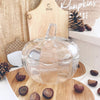 Large Glass Lidded Pumpkin Jar