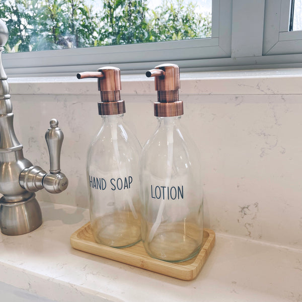 Glass Hand Soap Pump Bottle