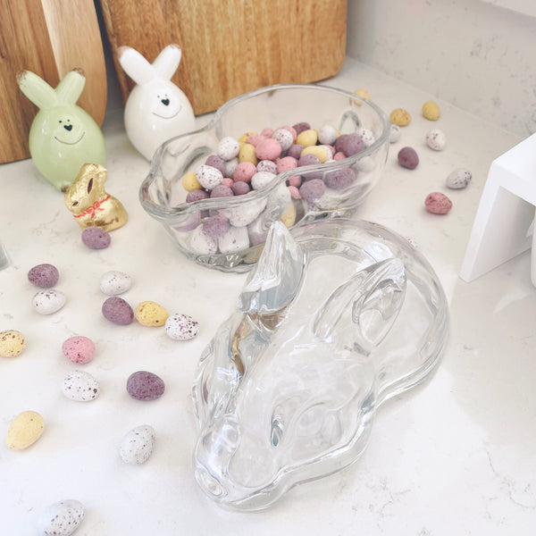 Glass Bunny Mini Egg Jar