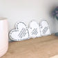 Ceramic hanging heart plaques