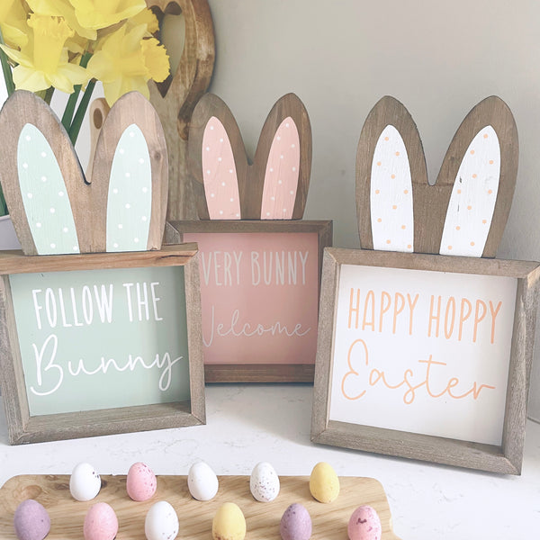 Bunny Ear Easter Signs