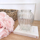 Glass Ribbed Vase