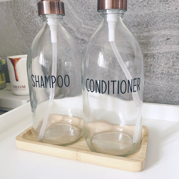 Glass Shampoo Pump Bottle