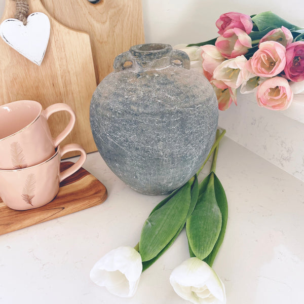 Round Stone Vase