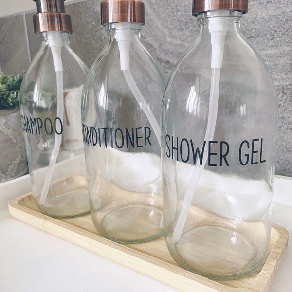 Glass Shower Gel Pump Bottle