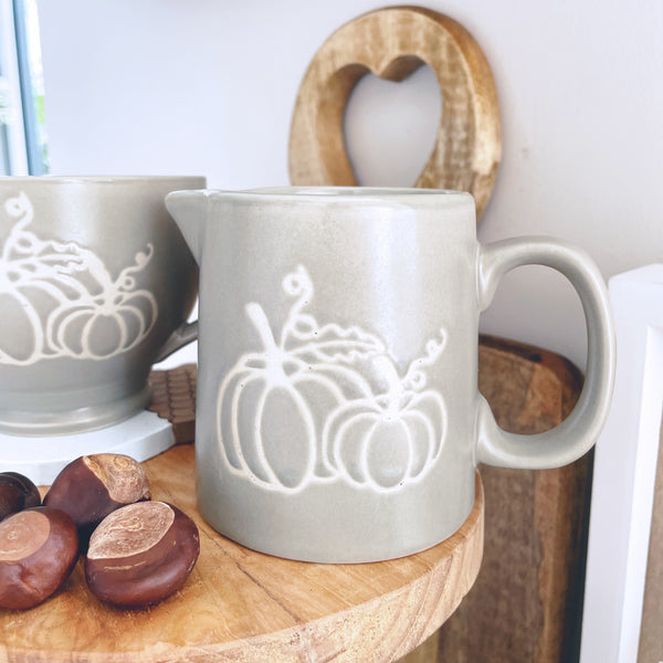 Grey Pumpkin Jug