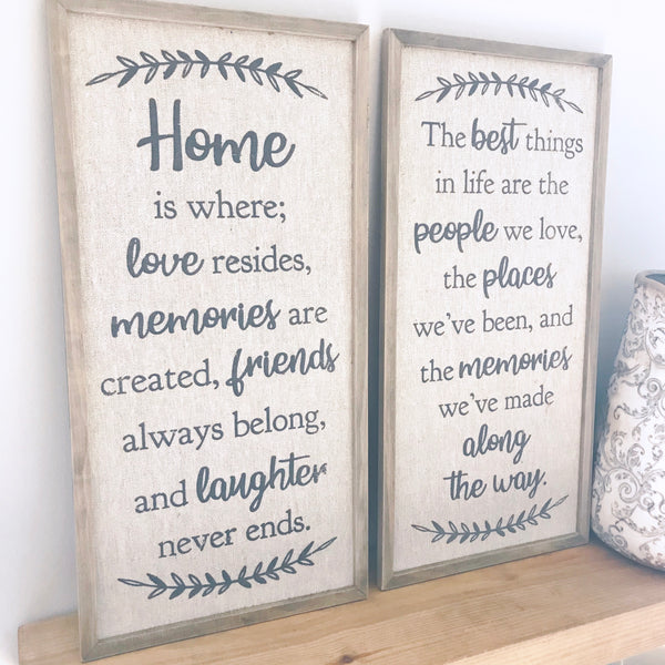 Home and Love Plaques
